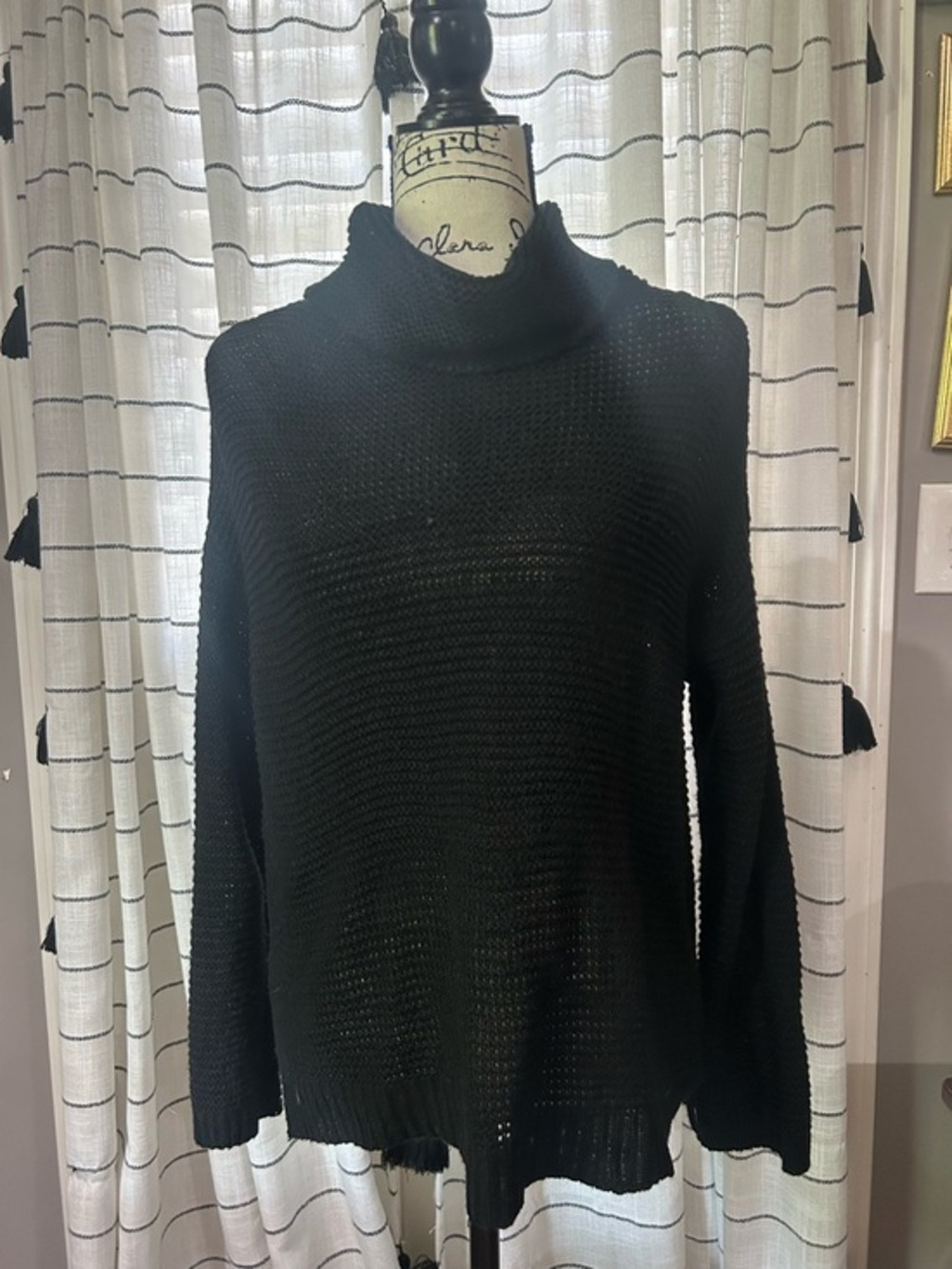 Black Turtleneck Knit Sweater Simply Southern Brand